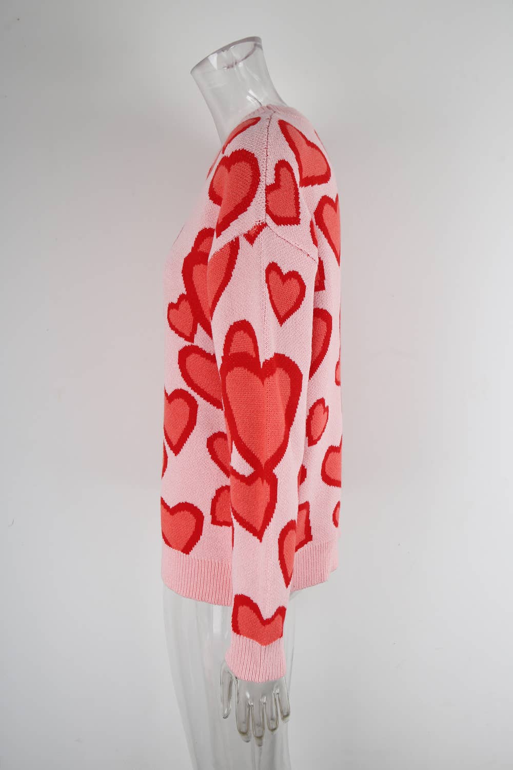 Fashion assorted jacquard love heart sweater