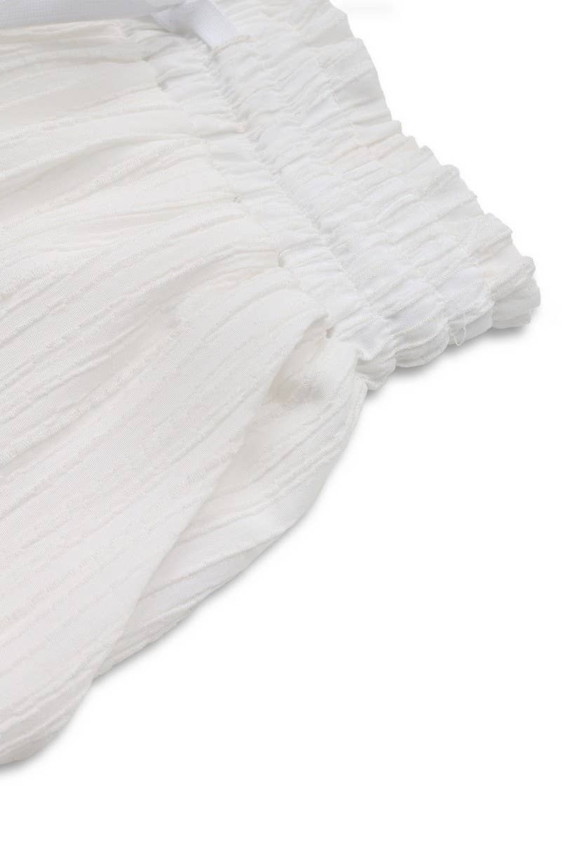 CWBSP0508_SUMMER TEXTURED CASUAL SHORTS FOR WOMEN