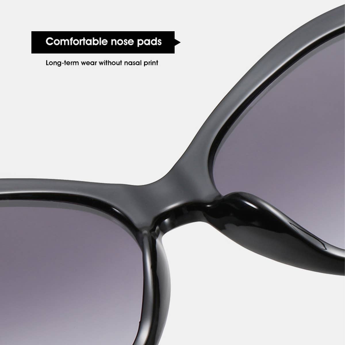 LARGE FRAME TOAD TRENDY T-SHAPE SUNGLASSES WOMEN