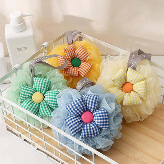 SUNFLOWER BATH BALL 50G LARGE SUPER SOFT BATH POUF