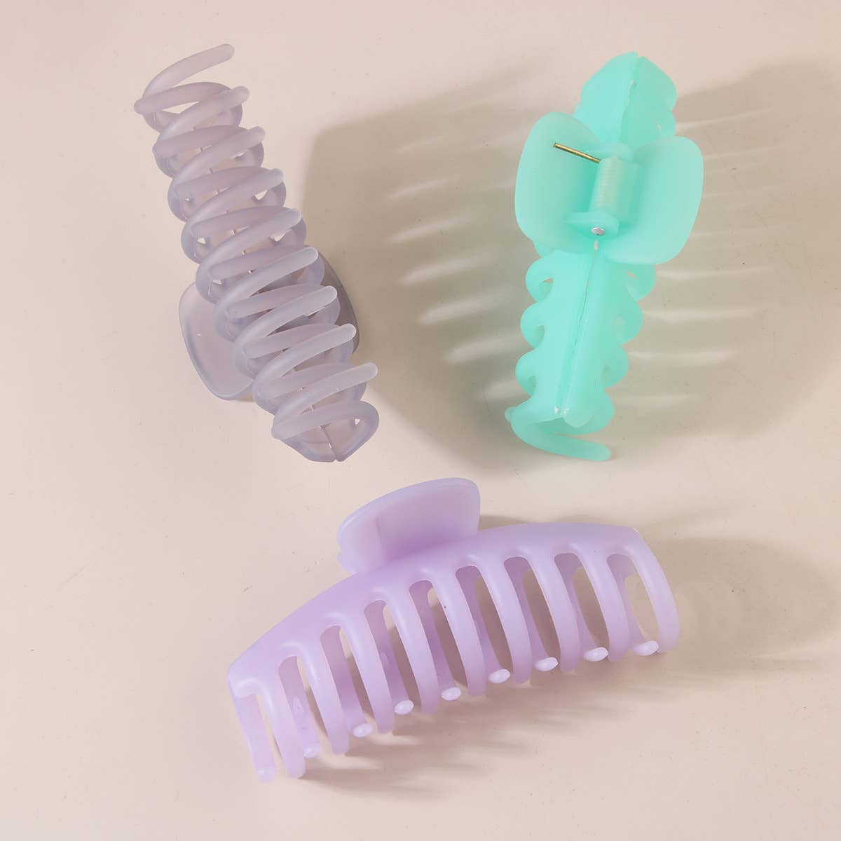 Macaron-colored PC matte clip-on hair clips