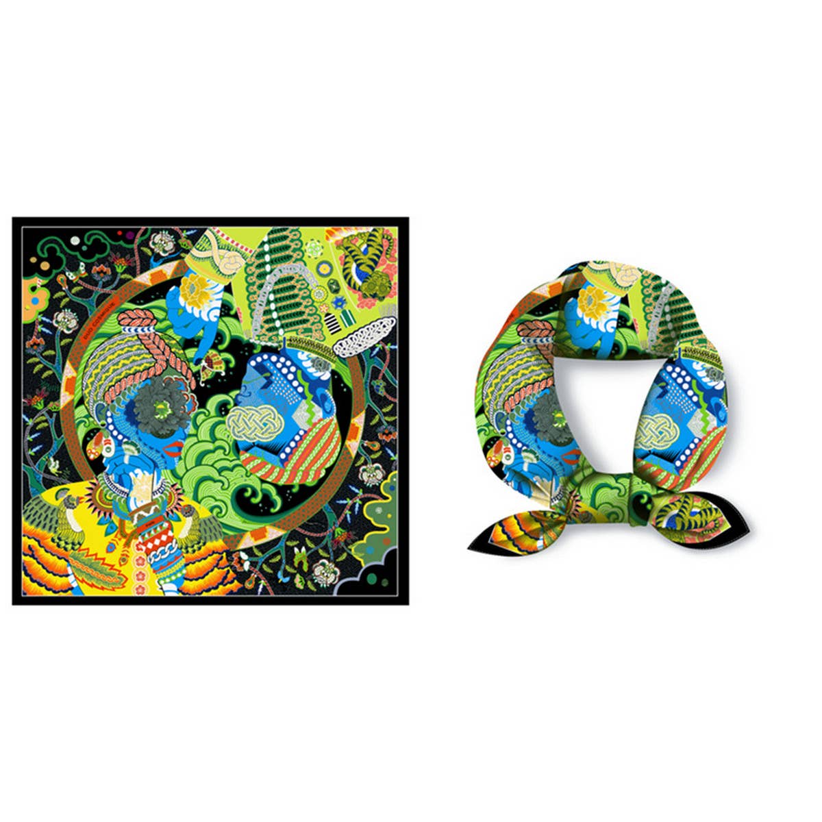 Twilled Satin Mini Scarf ? Hair & Bag Ribbon Wrap