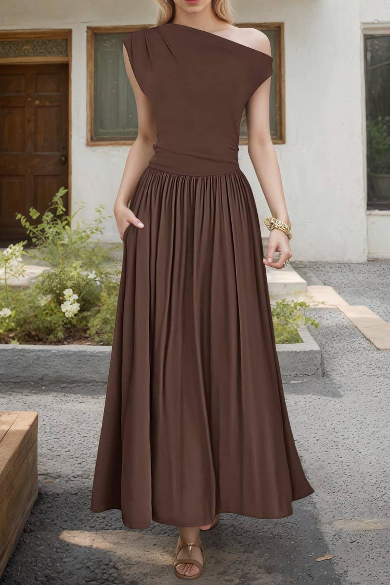 CWDMD5007_SUMMER NEW TEMPERAMENT SLIM SLEEVELESS DRESS