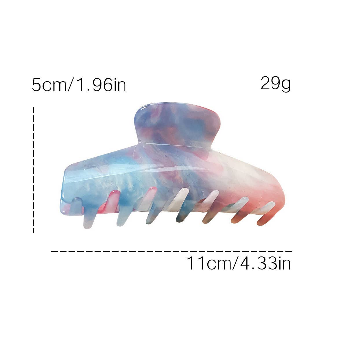 Sweet elegant color-changing acrylic shark clip