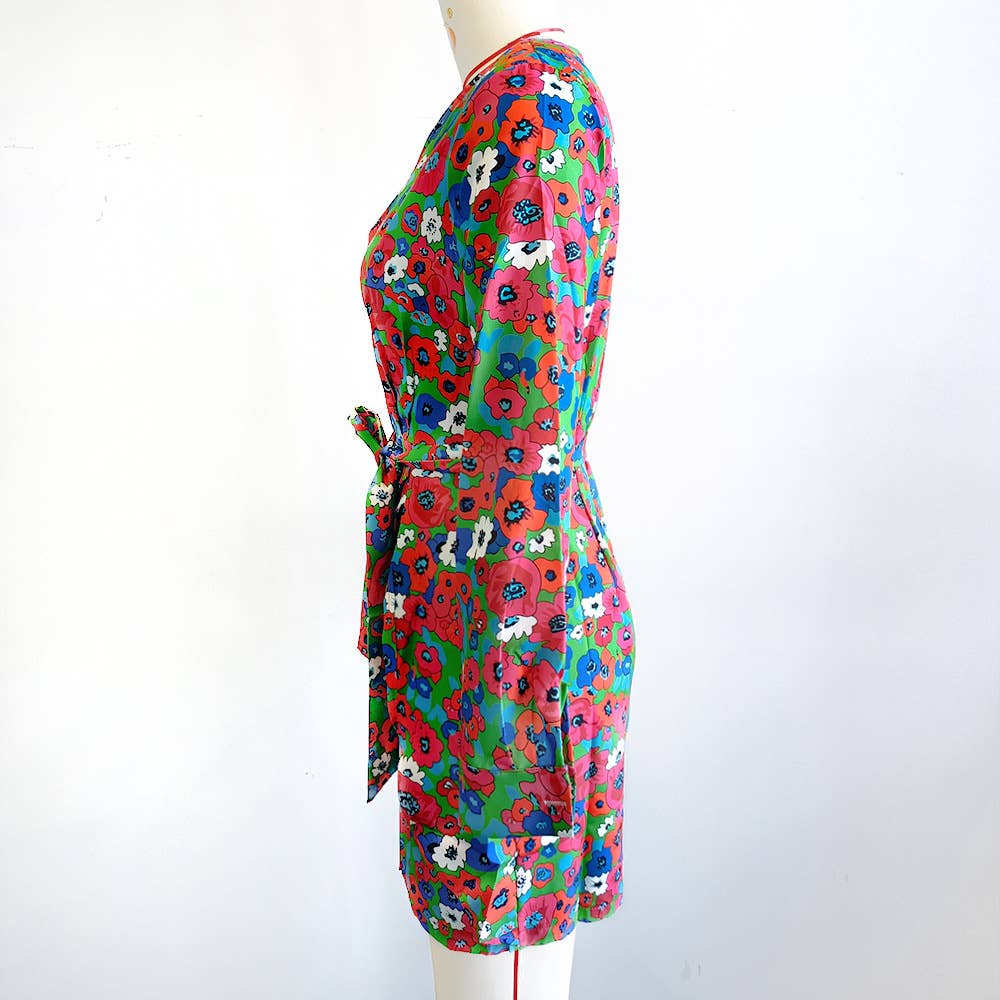 V-NECK LONG SLEEVE DRESS BOHO DRESS