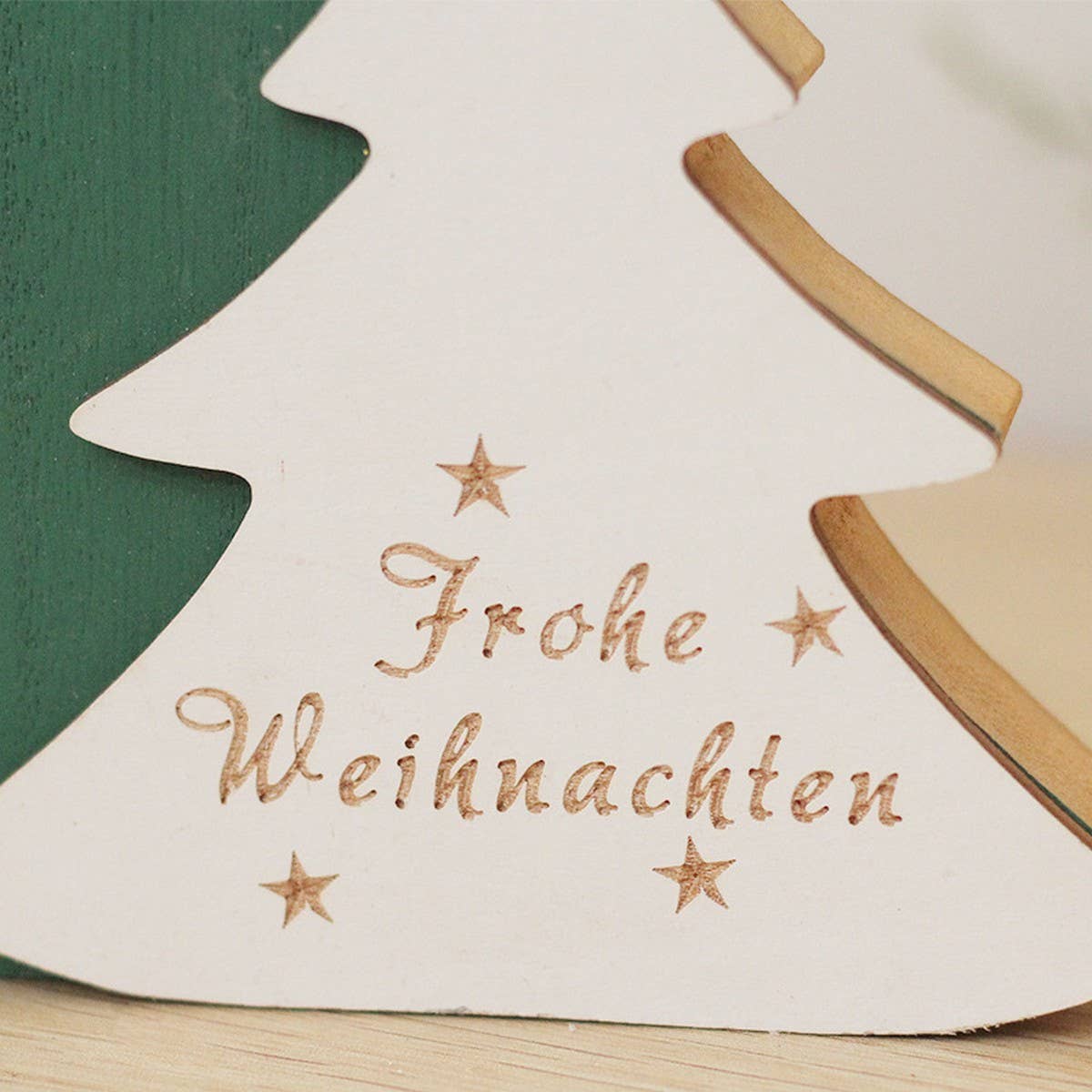 Christmas Two-Tone Painted Wooden Hanging Decor_CWAJE05391