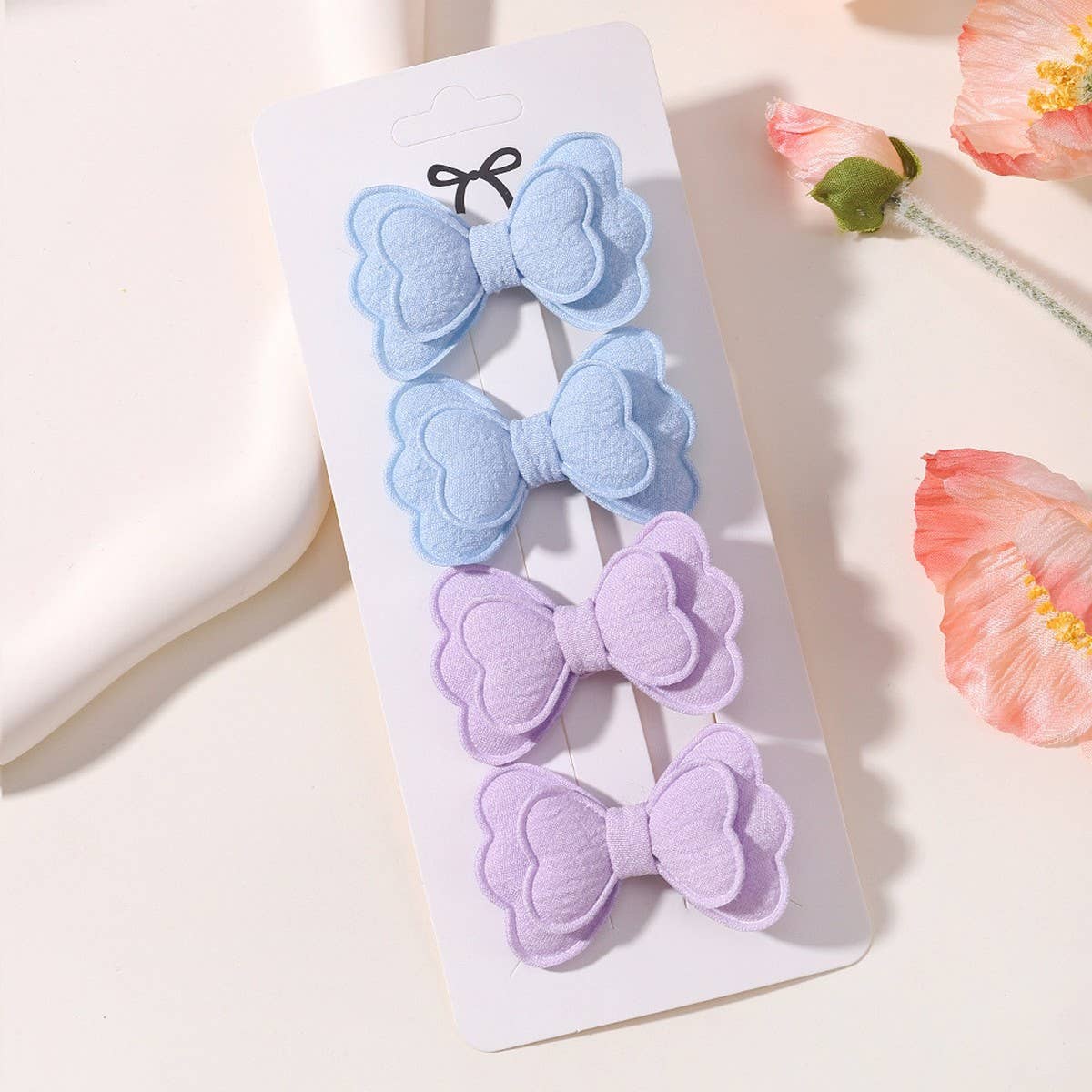 Double-Layer Butterfly Hair Clip Set for Kids