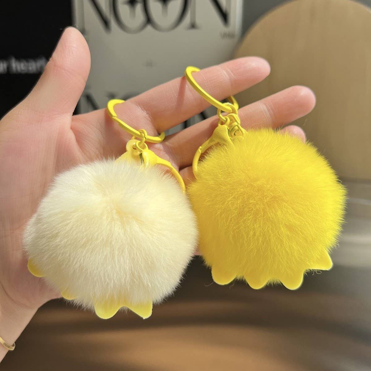 CUTE LITTLE COAL BRIQUETTES CAR KEYCHAIN PENDANT