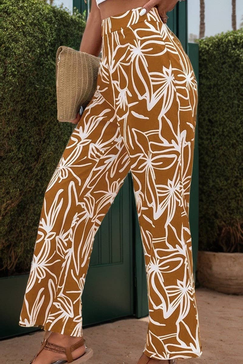 CWBLP0762_CASUAL PRINTED STRAIGHT TROUSERS