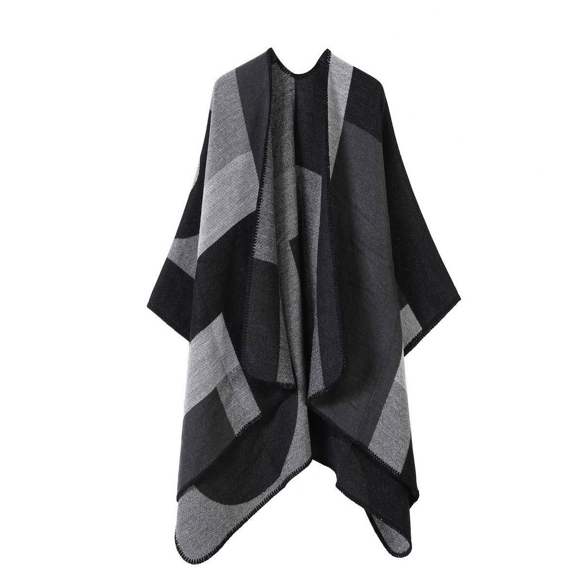 FAUX CASHMERE SHAWL WARM DOUBLE-SIDED CLOAK