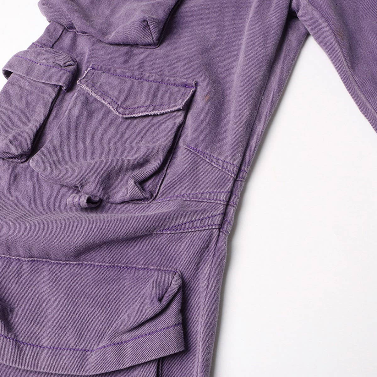 MULTI POCKET LOOSE CARGO PANTS JEANS