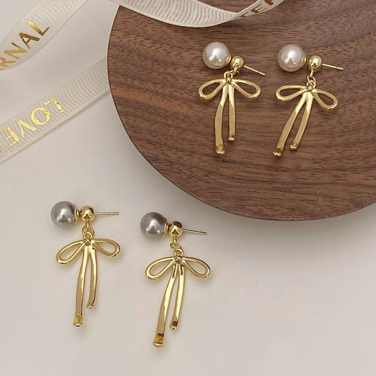 WOMEN'S FASHIONABLE LONG TASSEL BOW EARRINGS