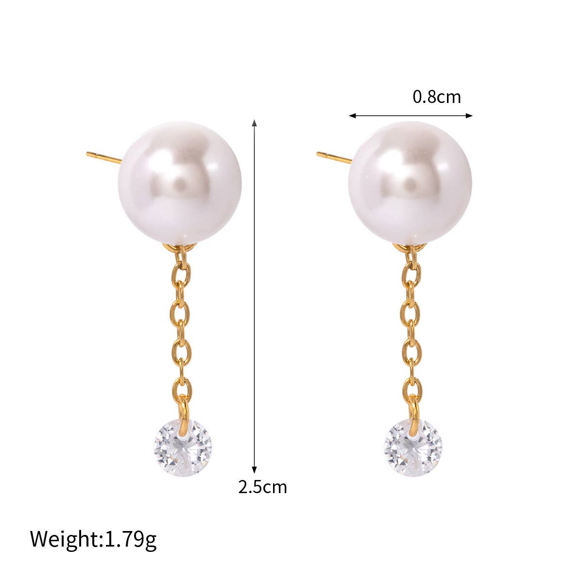 EXQUISITE PEARL ZIRCONIA 18K EARRINGS_CWAHA0906