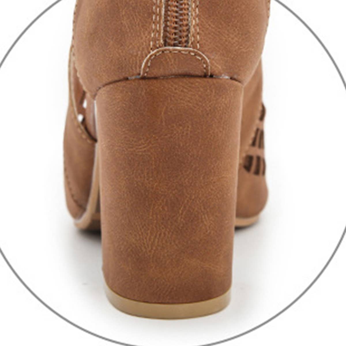 WOMEN FASHION HOLLOW THICK HEELS