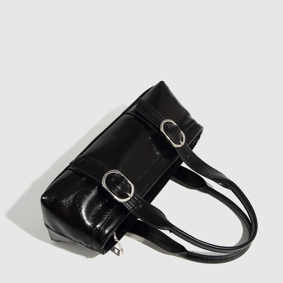 Classic Buckle Boston Zipper Handbag for Women_CWAB5717