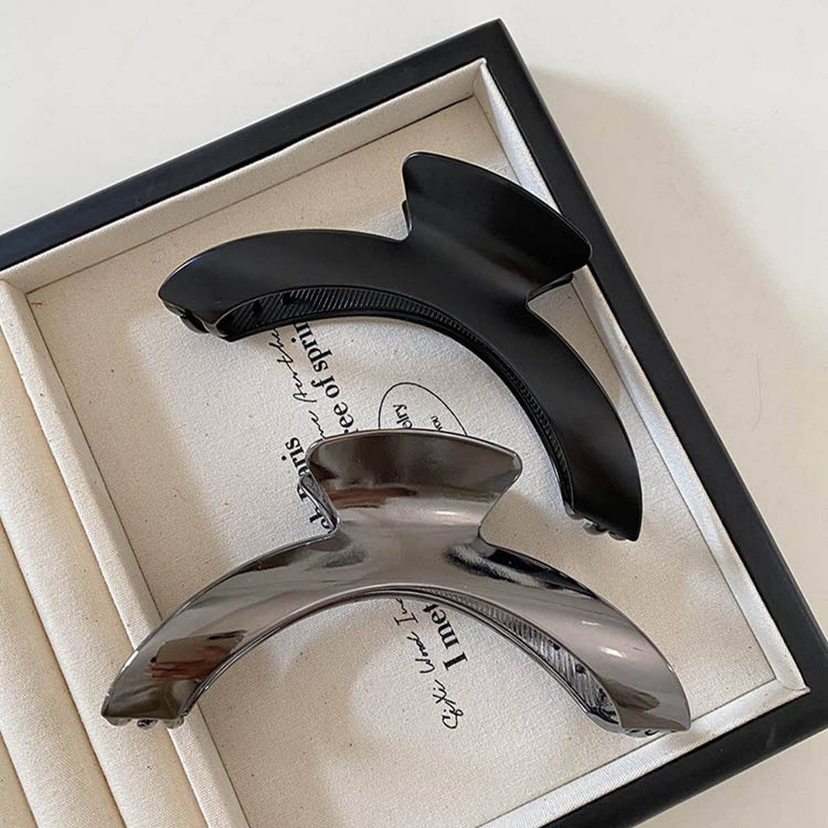 Minimalist Arch Metal Hair Claw,Elegant Shark Clip_CWAHA1280