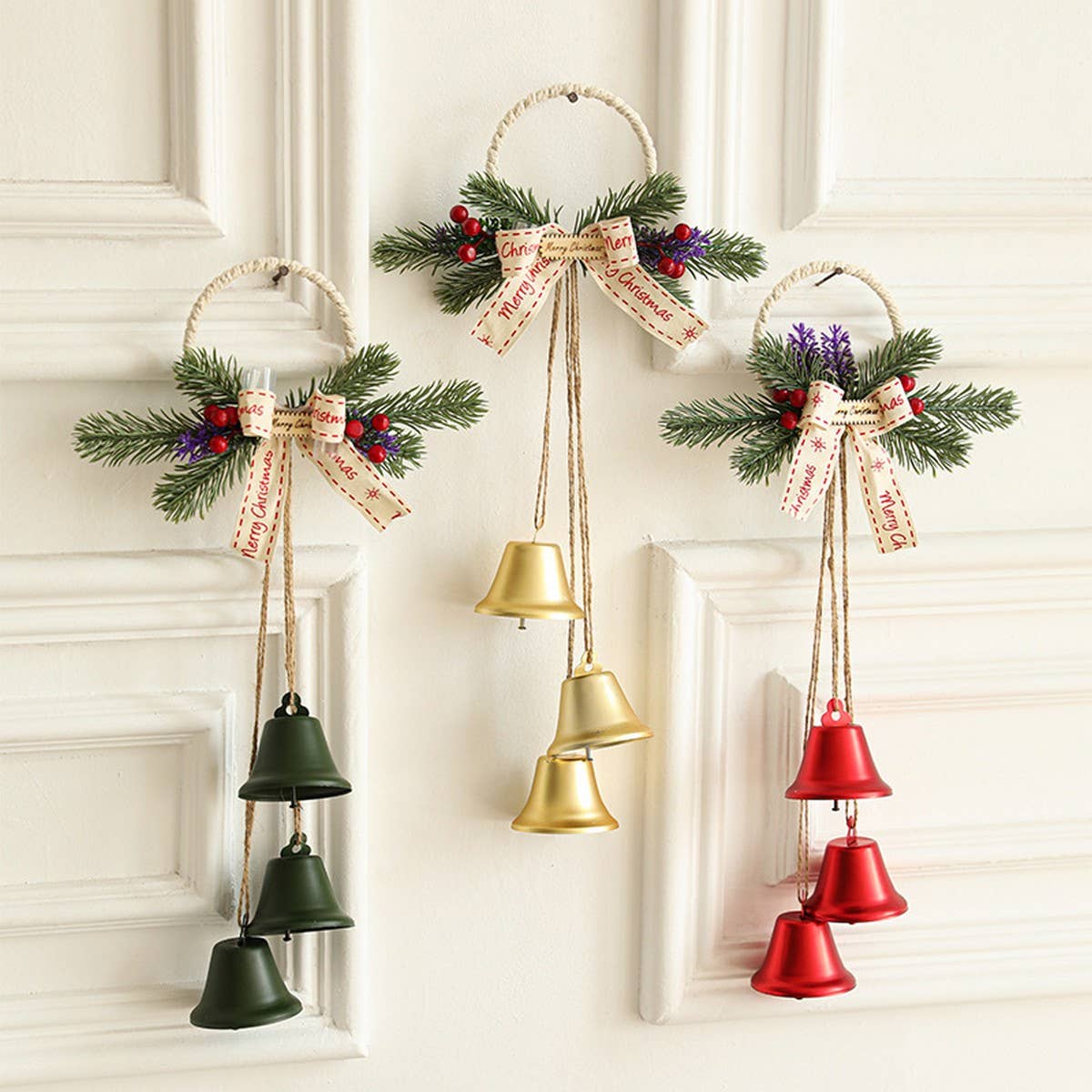 CWMM10365_CHRISTMAS BELL HANGING ORNAMENTS TREE DECORATIONS