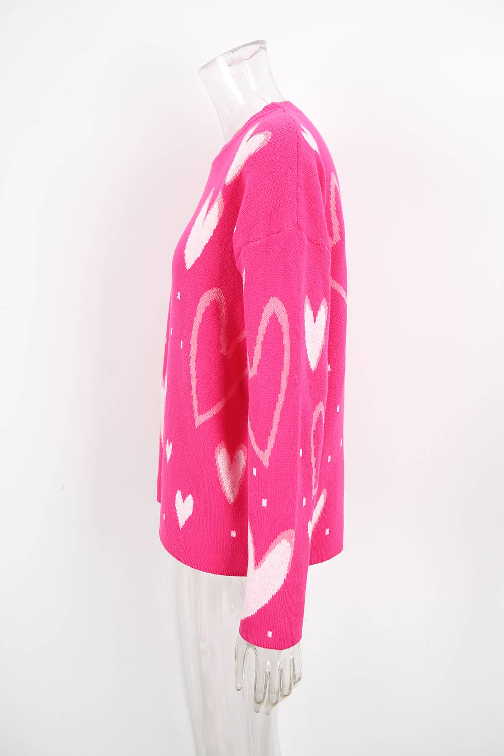 Valentine's Day love jacquard loose knitwear