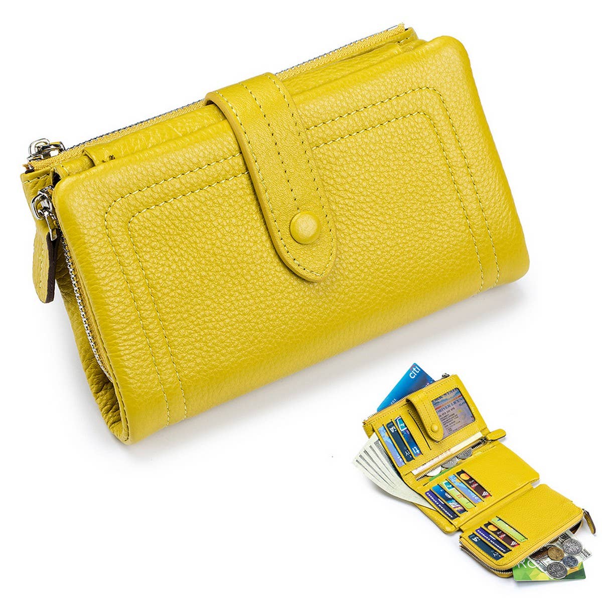 SOFT LEATHER SHORT STYLISH FOLDING LEATHER WALLET_CWAB3779