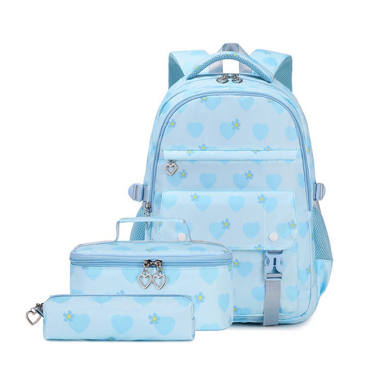 Girls¡¯ Backpacks for School ? 3-Piece Heart Design_CWAB5390