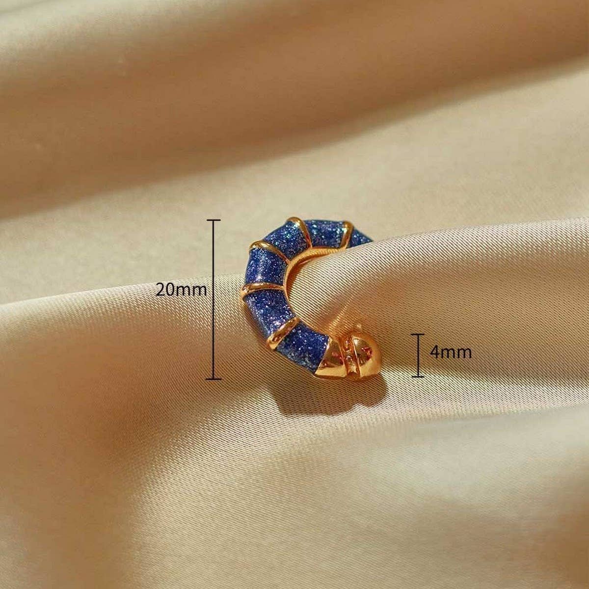 Elegant Dopamine Glitter Hoop Earrings for Women