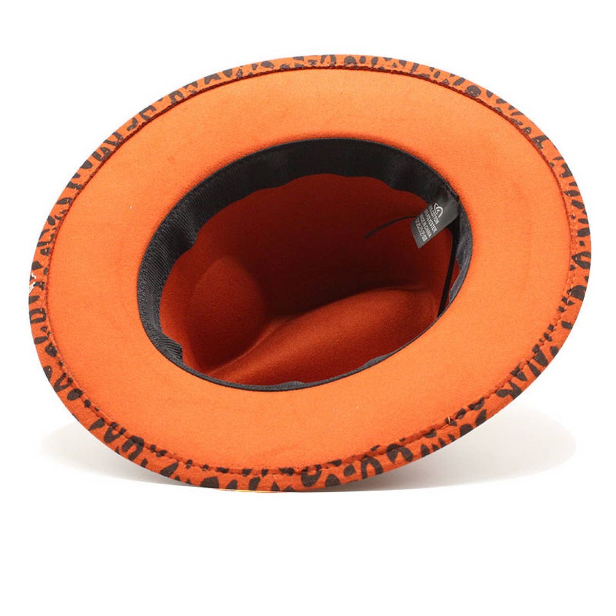 LEOPARD PRINT JAZZ HAT WOOLEN HAT WIDE BRIM HAT_CWAH2610