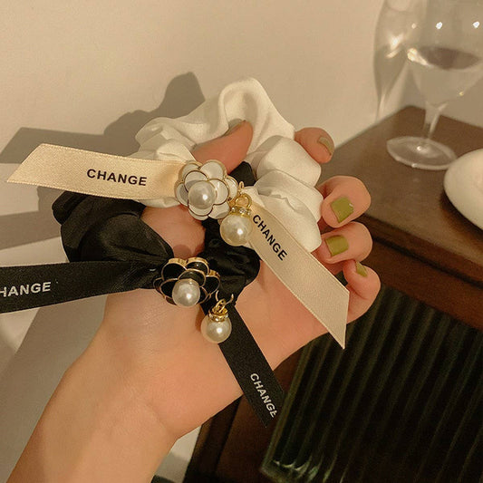 FRENCH TEMPERAMENT BOW HAIR SCRUNCHIES