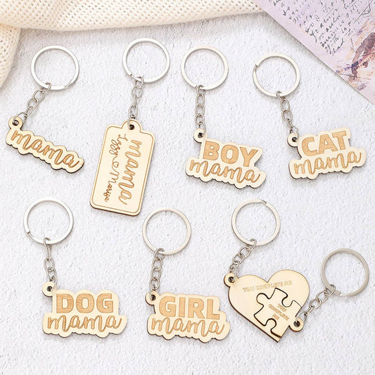 CREATIVE SMALL PENDANT PUZZLE WOODEN KEYCHAIN