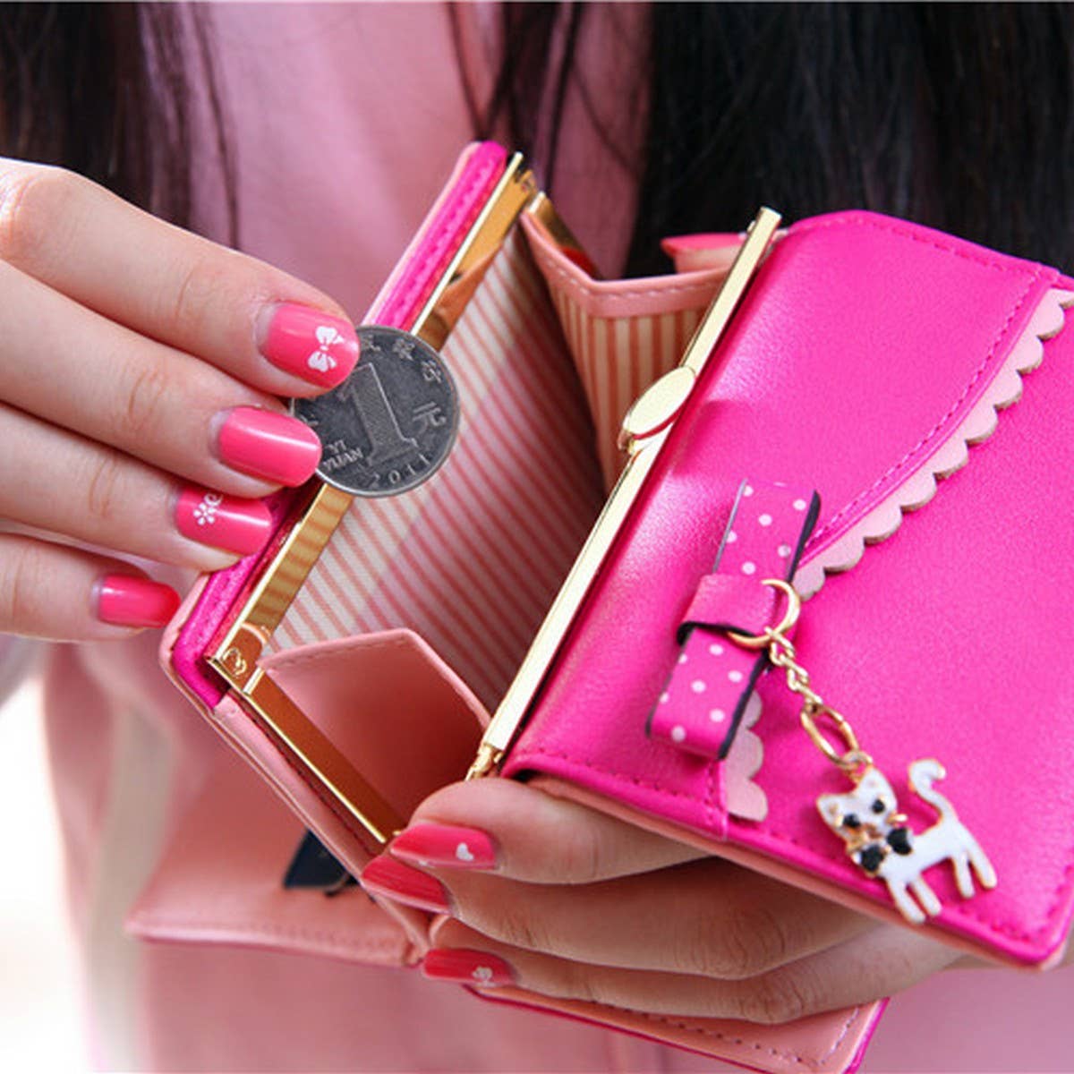 WOMEN'S SMALL ANIMAL PENDANT WALLET_CWAB2341