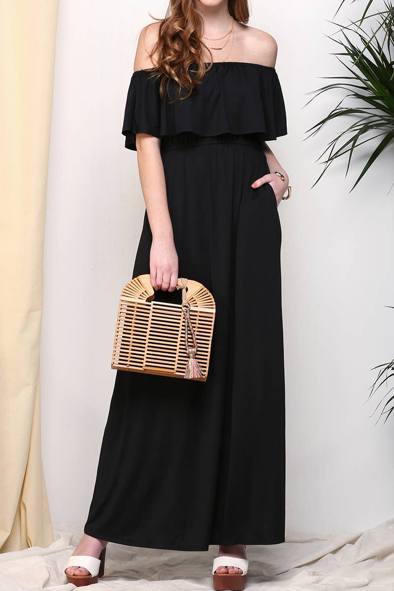 CWDMD541_OFF THE SHOULDER LAYERED MAXI DRESS