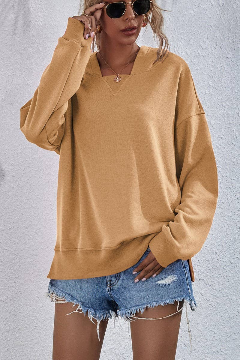 WOMEN CASUAL FLEECE HOODIE_CWOHOL0456