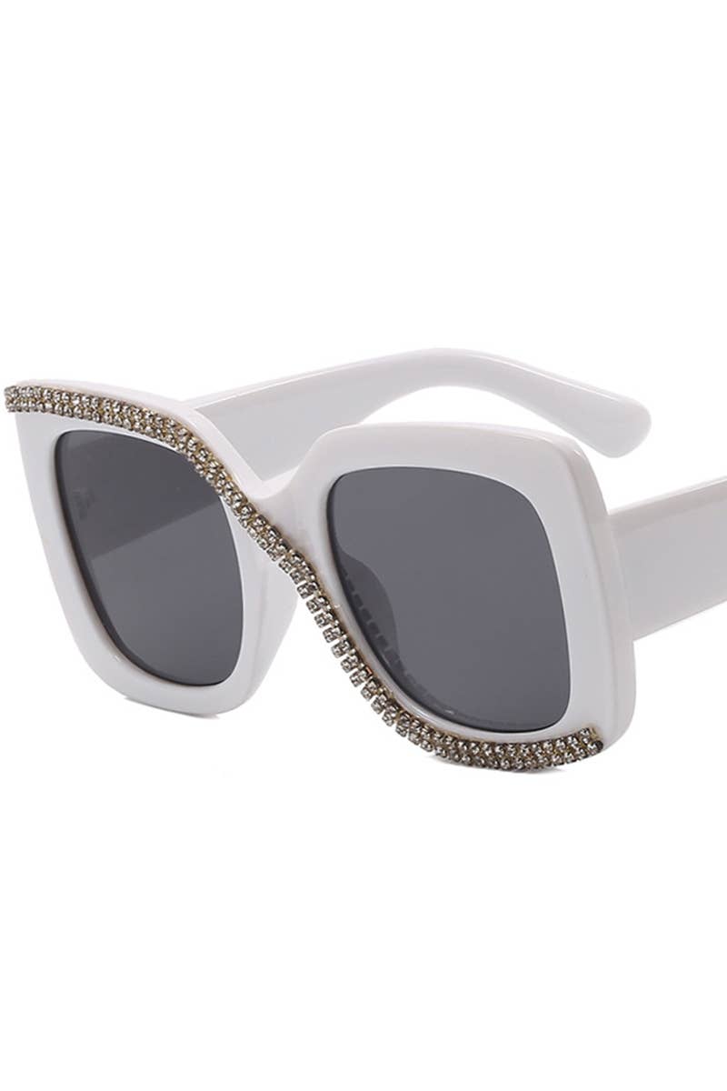 S SHAPED DIAMOND SUNGLASSES