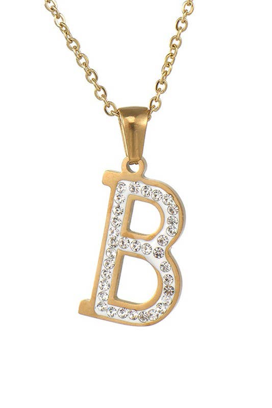 FASHION ALPHABET PENDANT CHARM NECKLACE_CWAJE219