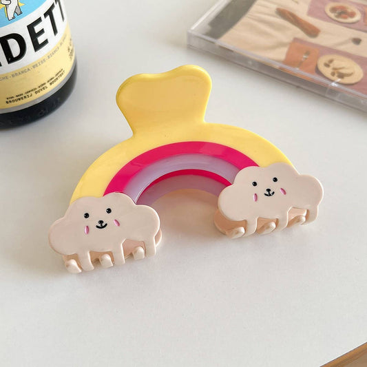 Rainbow Cloud Hair Claw,Colorful Acetate Back Clip_CWAHA6008