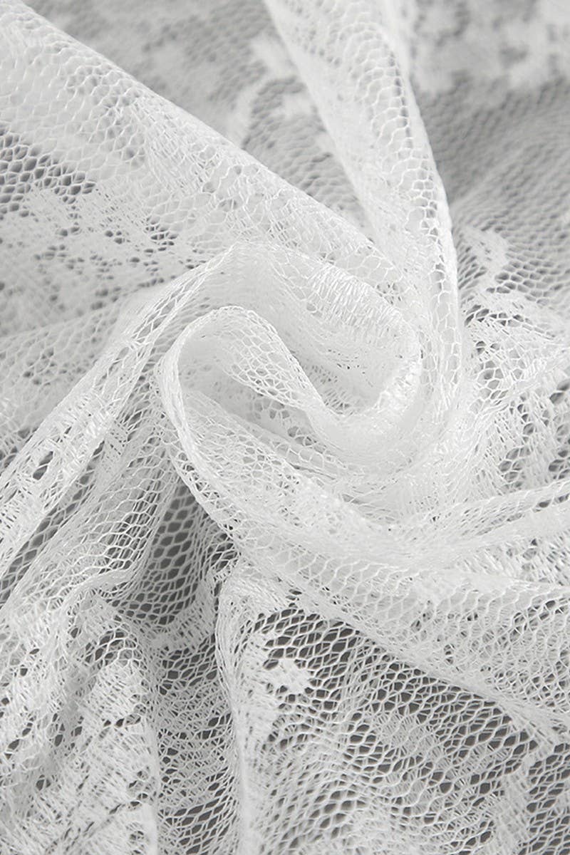 CWBLS0364_HIGH WAIST LACE JACQUARD HOLLOW MAXI SKIRT