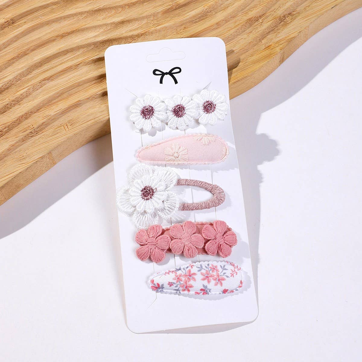 Daisy BB Clip Set ? Printed Cute Fabric Clips
