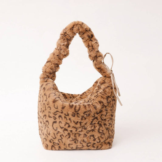 Plush Leopard Handbag Large Crossbody Bag_CUAB00600