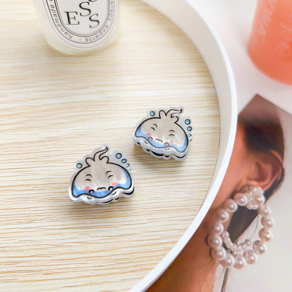 Q-version acrylic animal children's hair clips