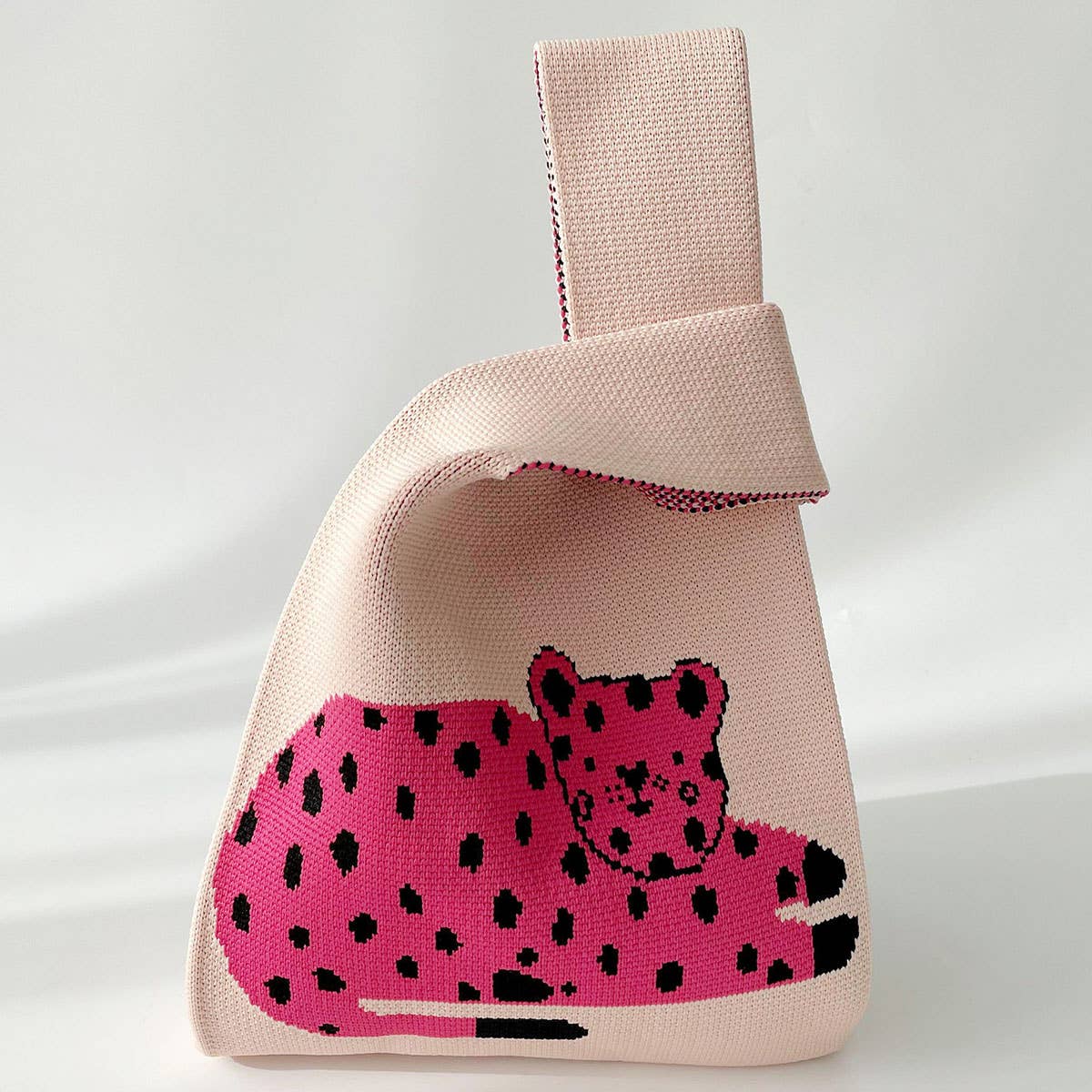 Versatile commuter knit single-shoulder handbag