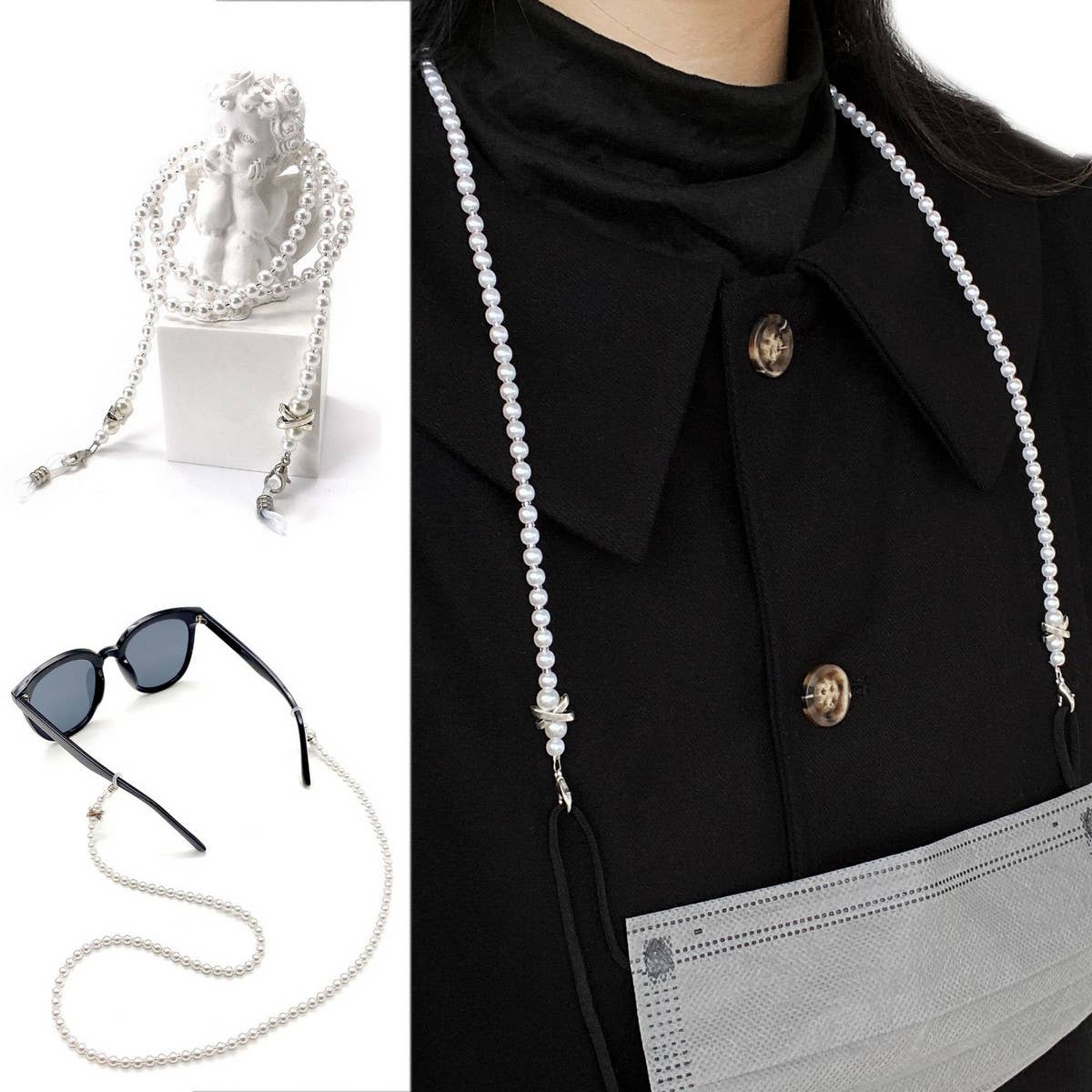 X PEARL BEADED GLASSES LANYARD_CWMM1156