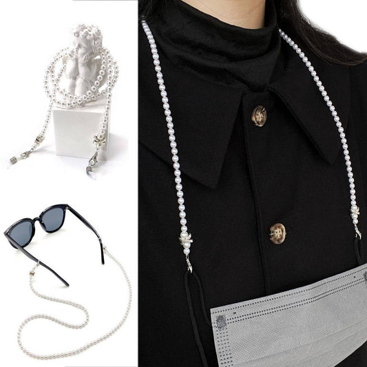 X PEARL BEADED GLASSES LANYARD_CWMM1156