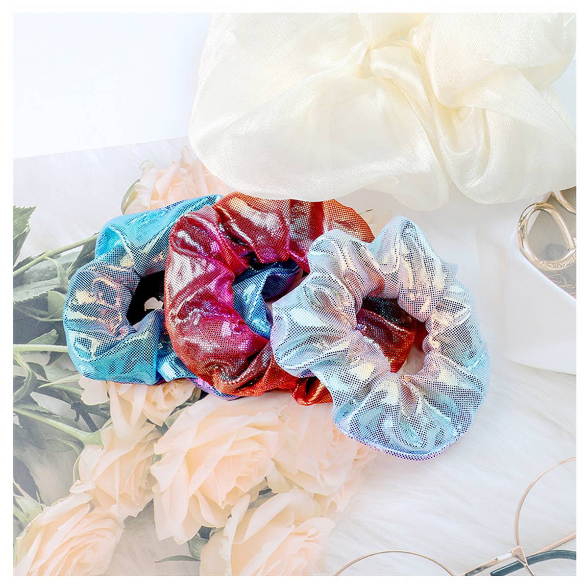 FASHIONABLE GLITTER LARGE INTESTINE HAIR TIE_CWAHA0869