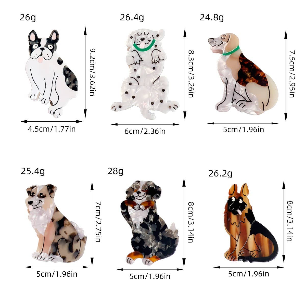 DOPAMINE CUTE BEAUTIFUL CARTOON DOG HAIRPIN_CWAHA1496