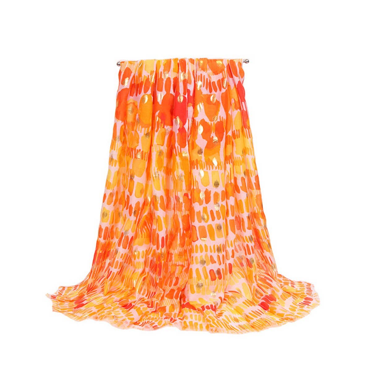 Floral Printed Satin Scarf - Elegant Beach Shawl