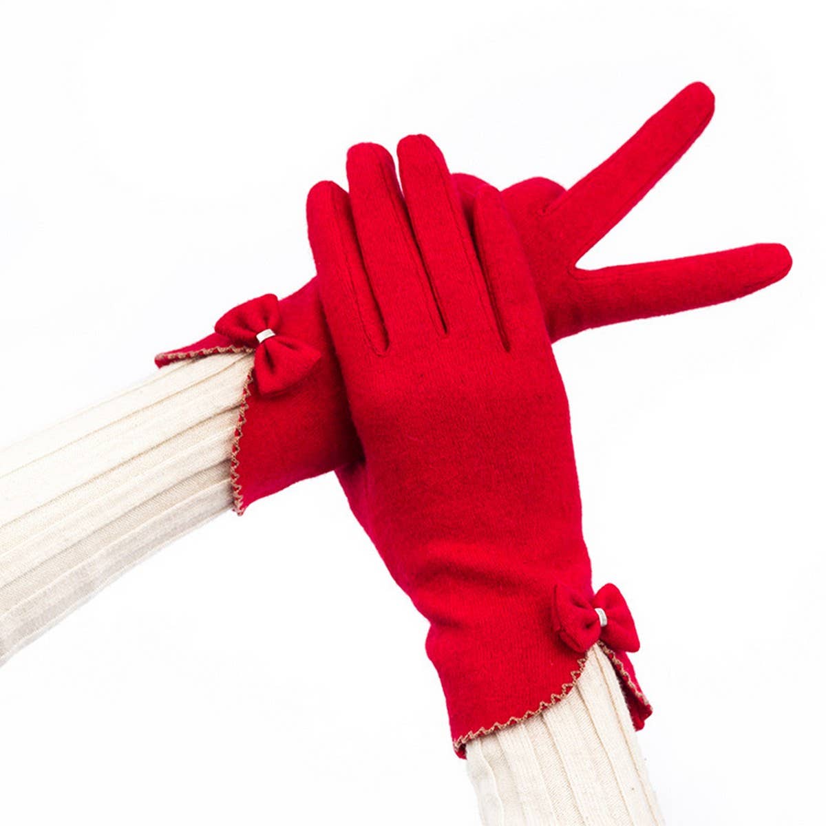 WOMEN'S FASHION BOW TOUCH SCREEN GLOVES_CWMM1555