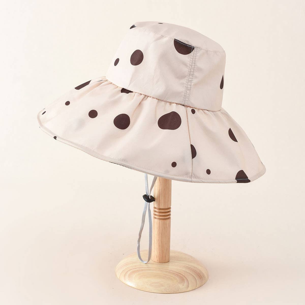 THIN POLKA DOT SUN PROTECTION BUCKET HAT_CWAH1415