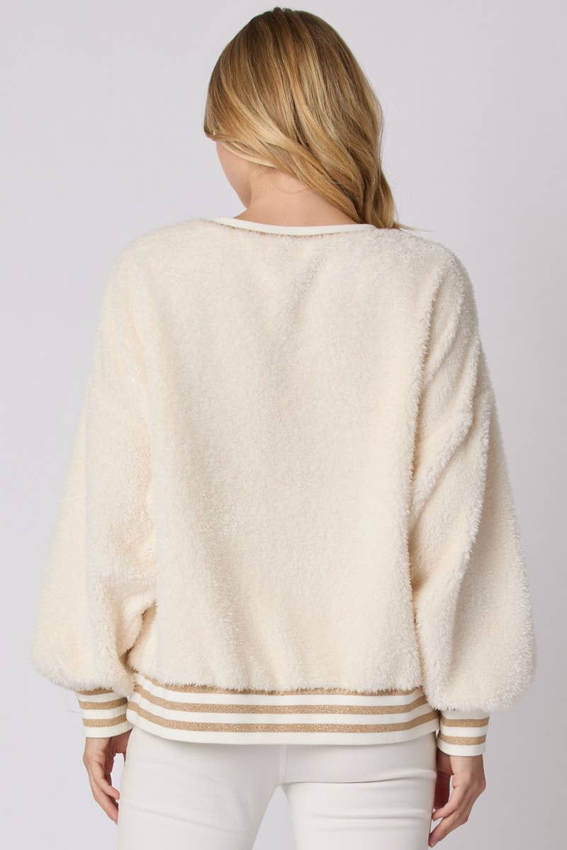 CWOSWL07754_CHRISTMAS LETTER RHINESTONE PULLOVER SWEATSHIRT