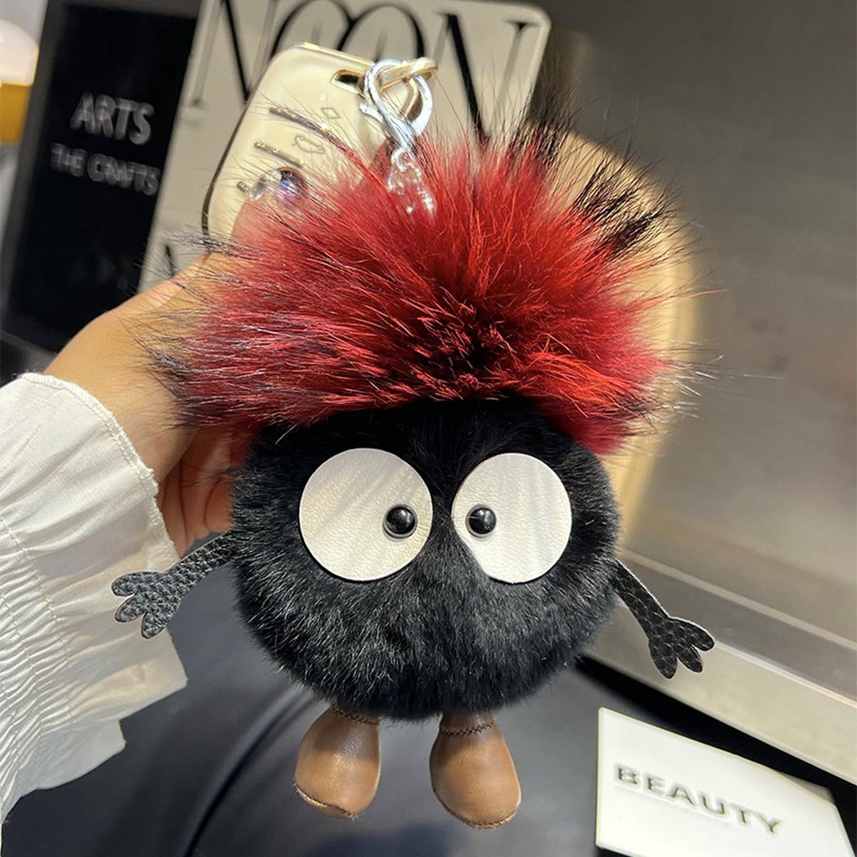 CUTE LITTLE COAL BRIQUETTES CAR KEYCHAIN PENDANT