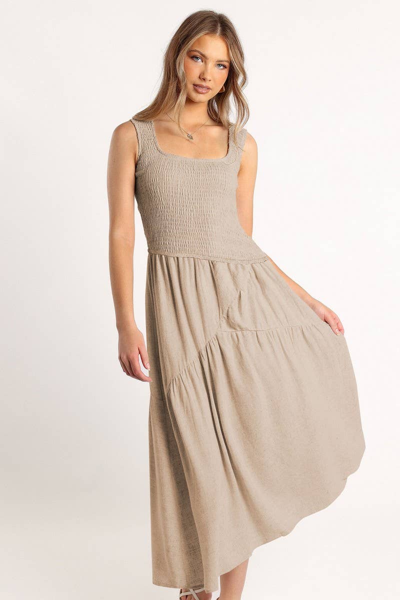 SEXY BACKLESS U-NECK SLEEVELESS DRESS_CWDMD1293