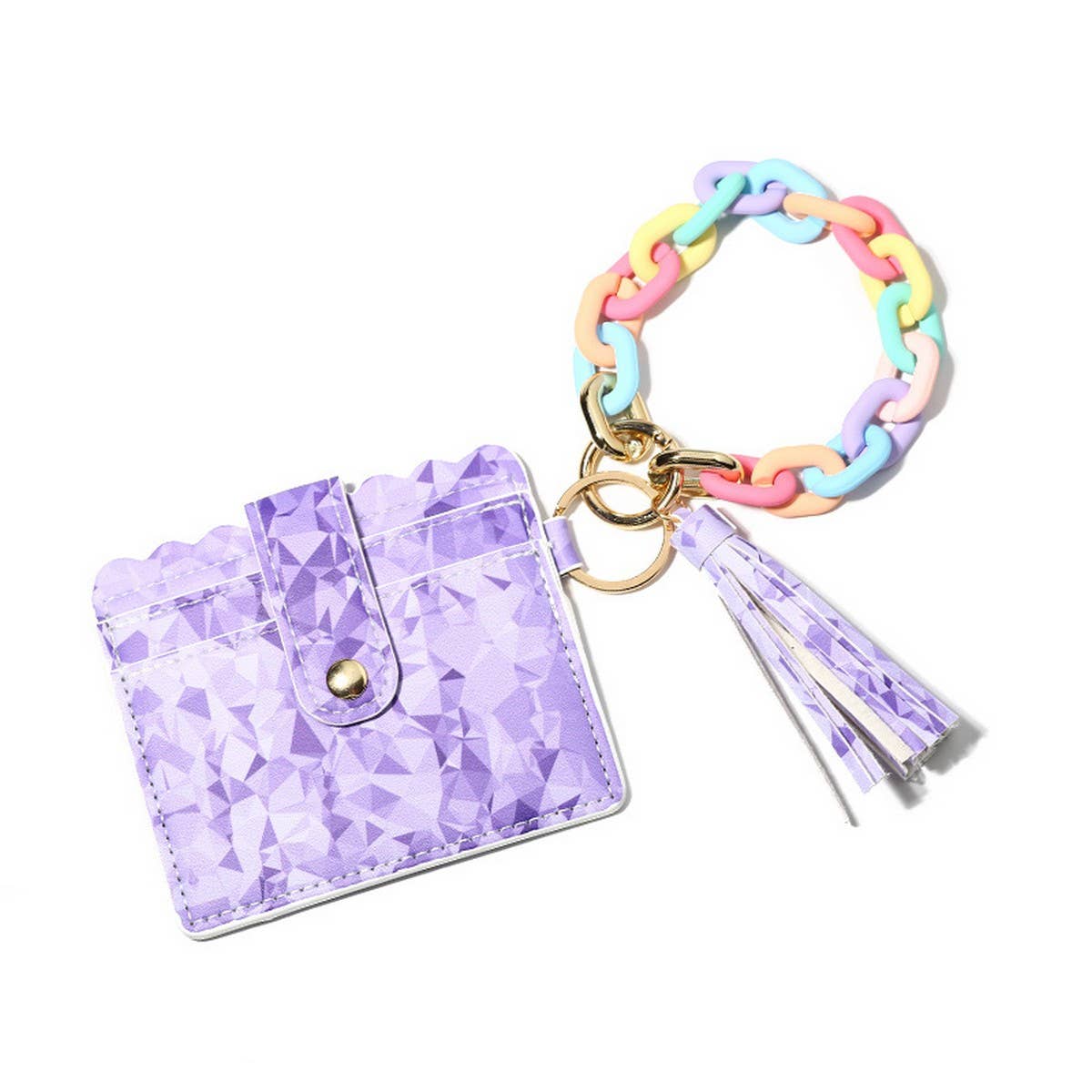 Macaron Wallet with Acrylic Clasp & Keychain_CWAB4962